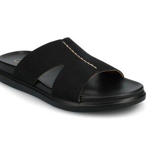 Journee Misey Black Single Band Slip-On Sandals Sz 6M - Retail $66